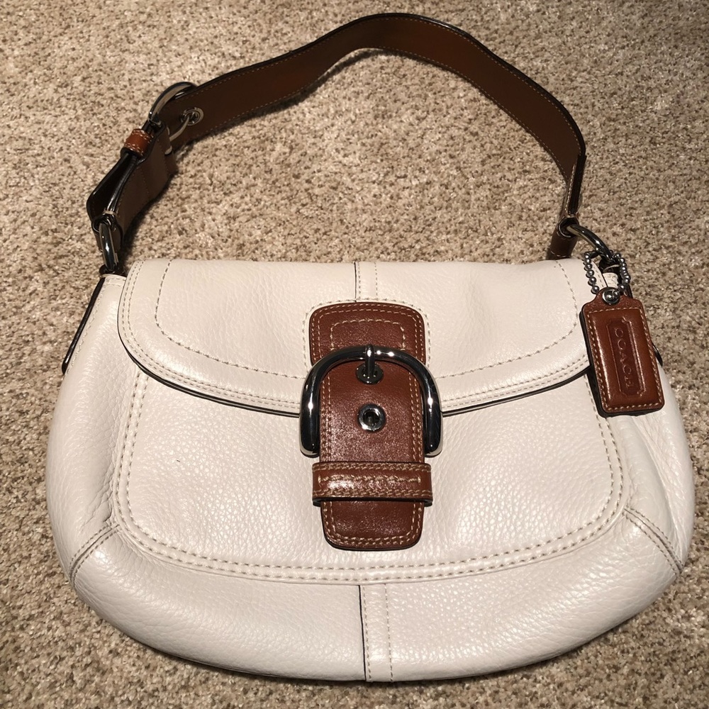 Coach White Leather Bag